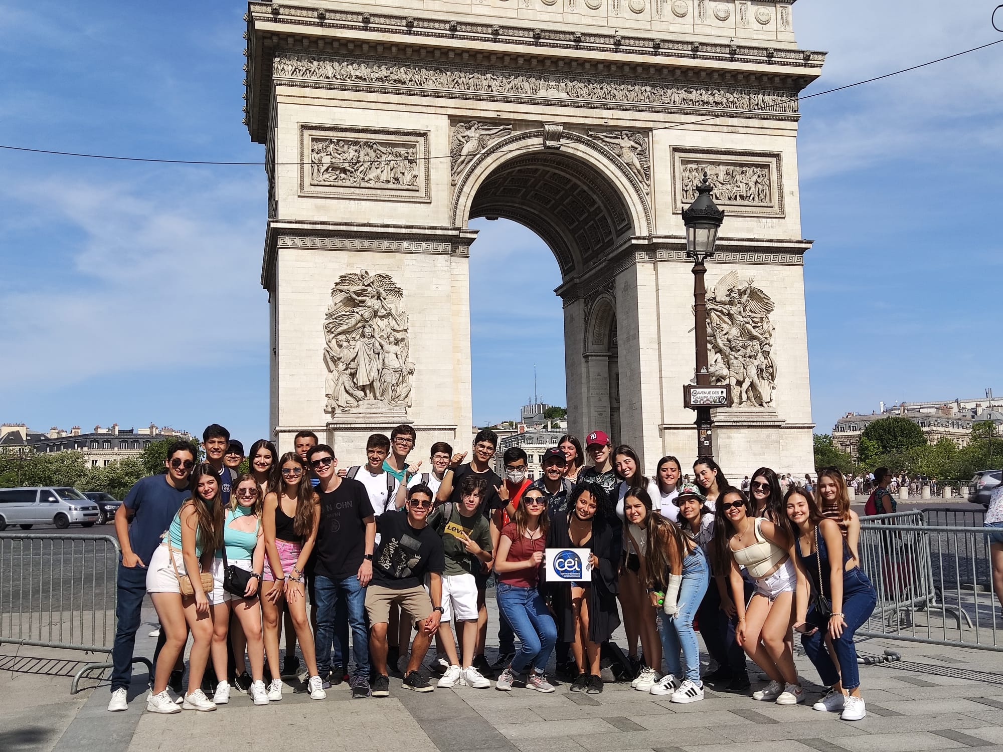Students on a language stay in France