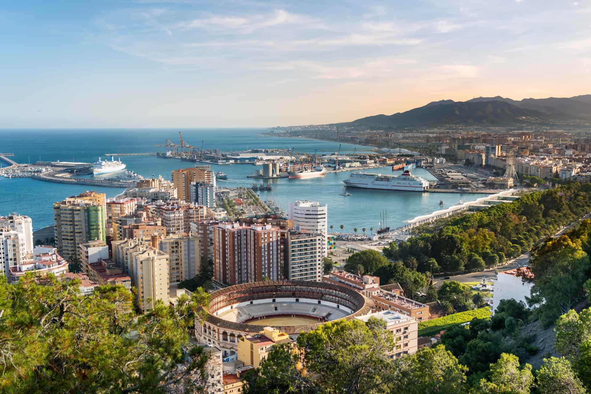 Vue panoramique sur Malaga