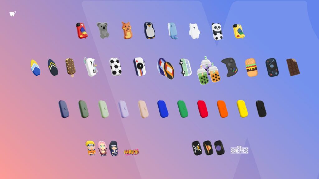 Collection de coques personnalisables pour l'argent de poche en voyage