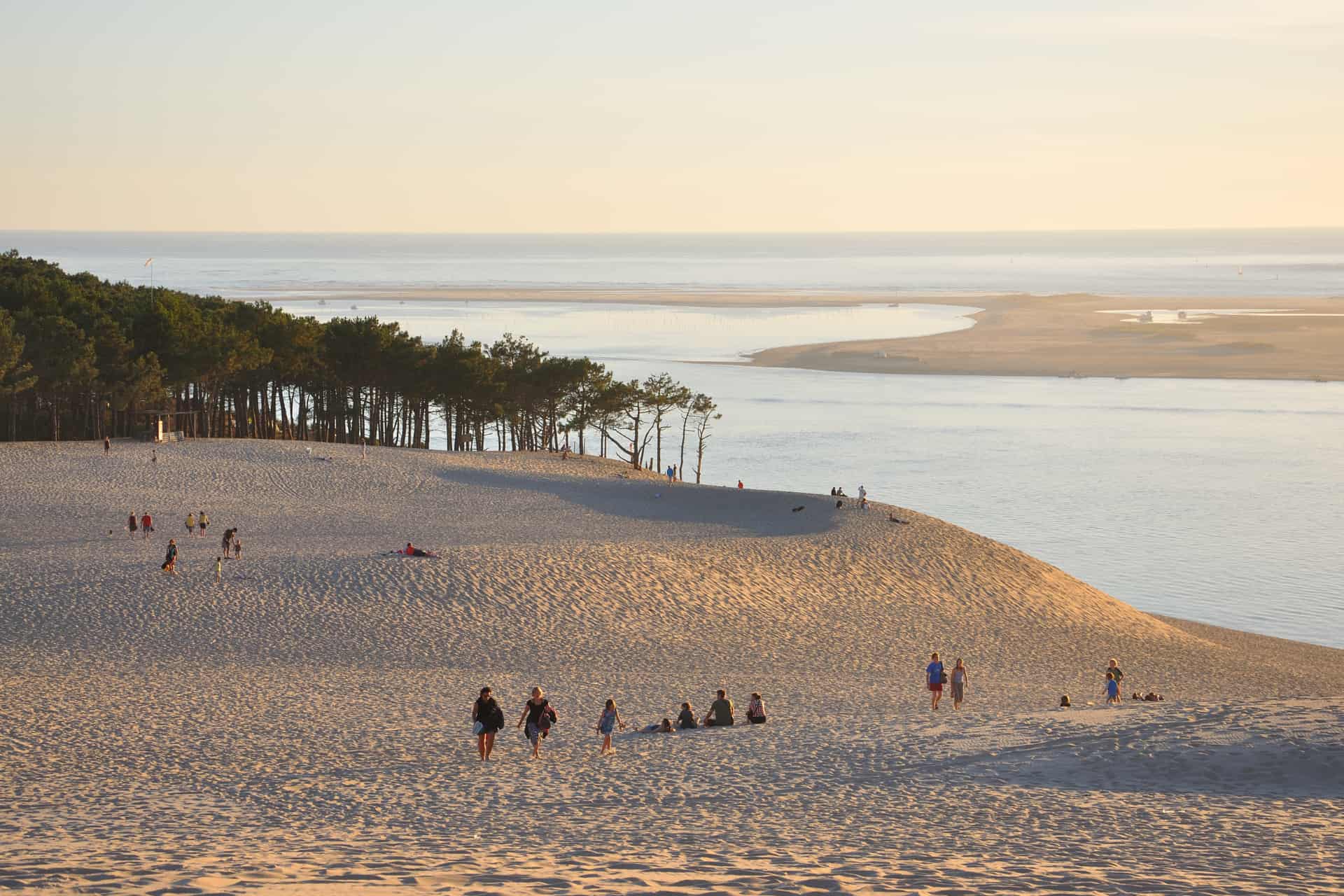 Participants découvrant la Dune du Pilat lors d’un séjour linguistique à Arcachon