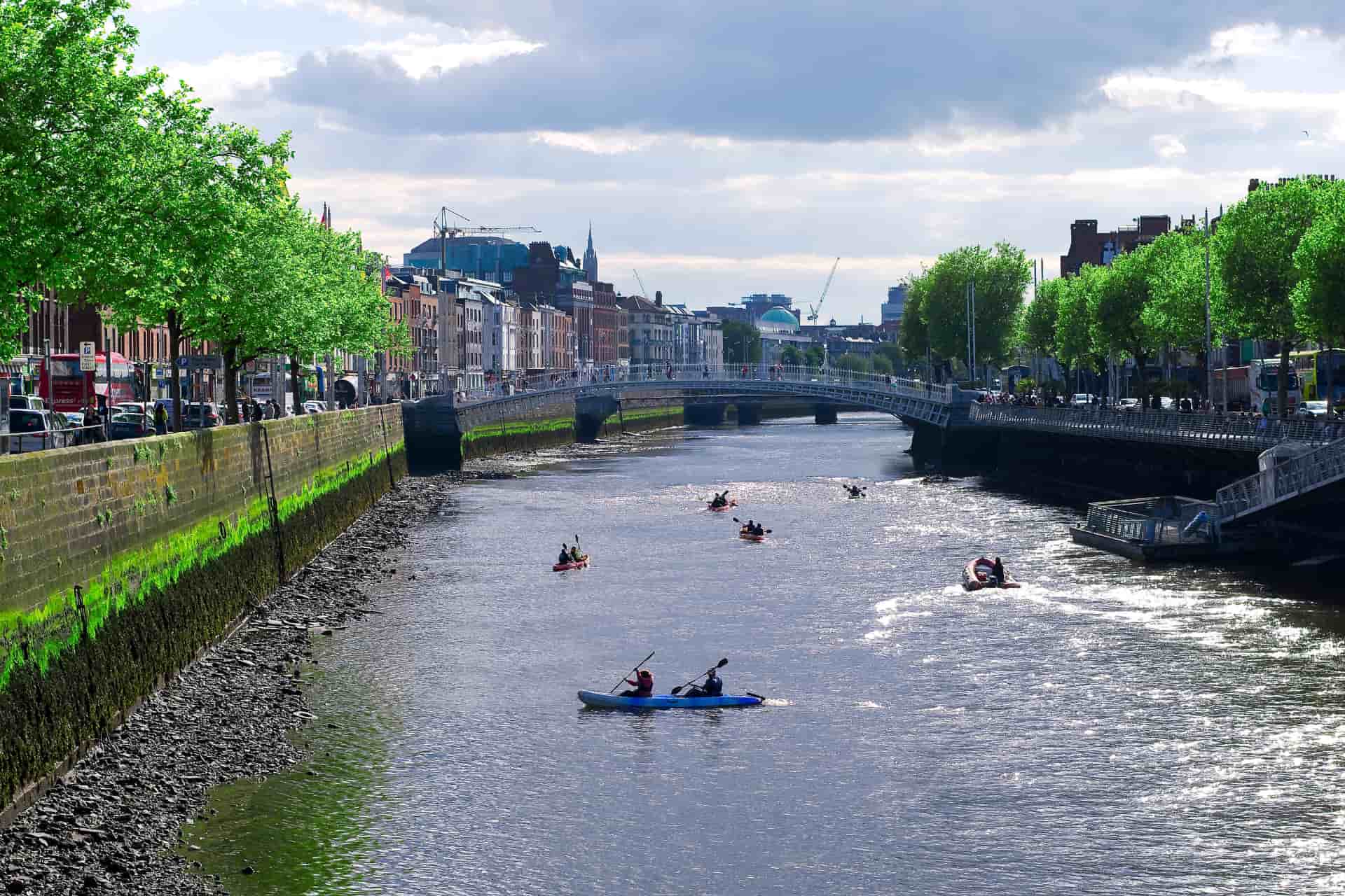 Vue sur Dublin pendant un séjour linguistique en Irlande