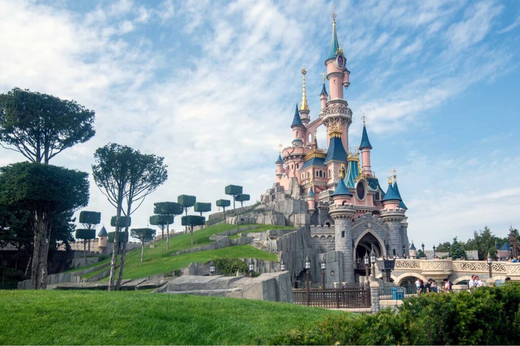 Sleeping Beauty Castle at Disneyland Paris during the international camp