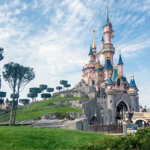 Sleeping Beauty Castle at Disneyland Paris during the international camp