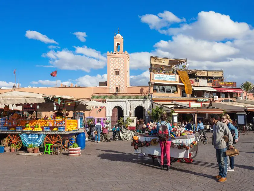 marrakech, maroc, place, jemaa el fna