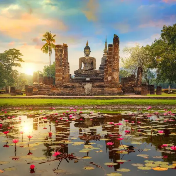 colonie de vacances ados en Thaïlande : visite de Sukhothai