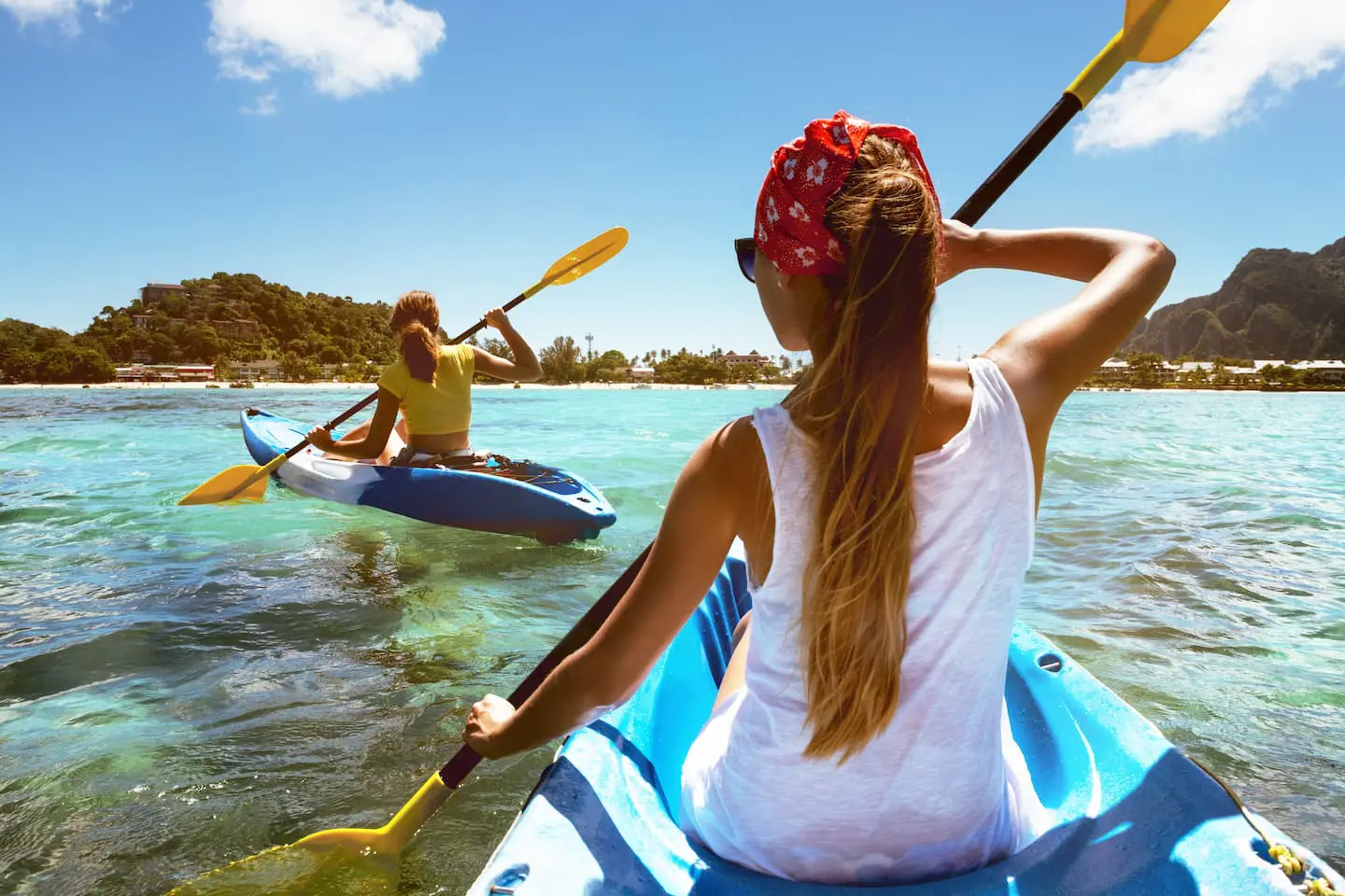 faire du kayak en colonie de vacances en Espagne