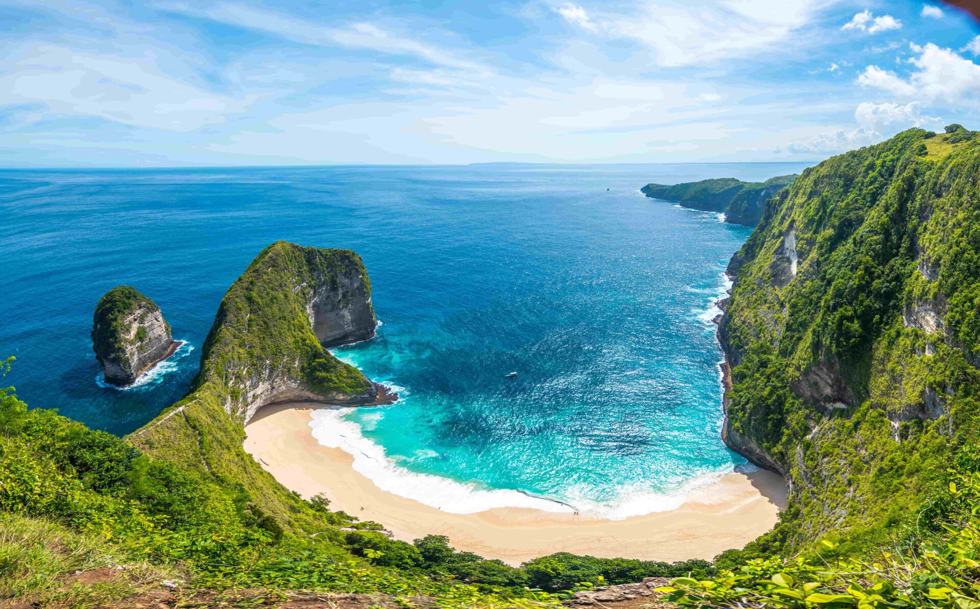 Plage de Nusa Penida lors d’une colonie à Bali.