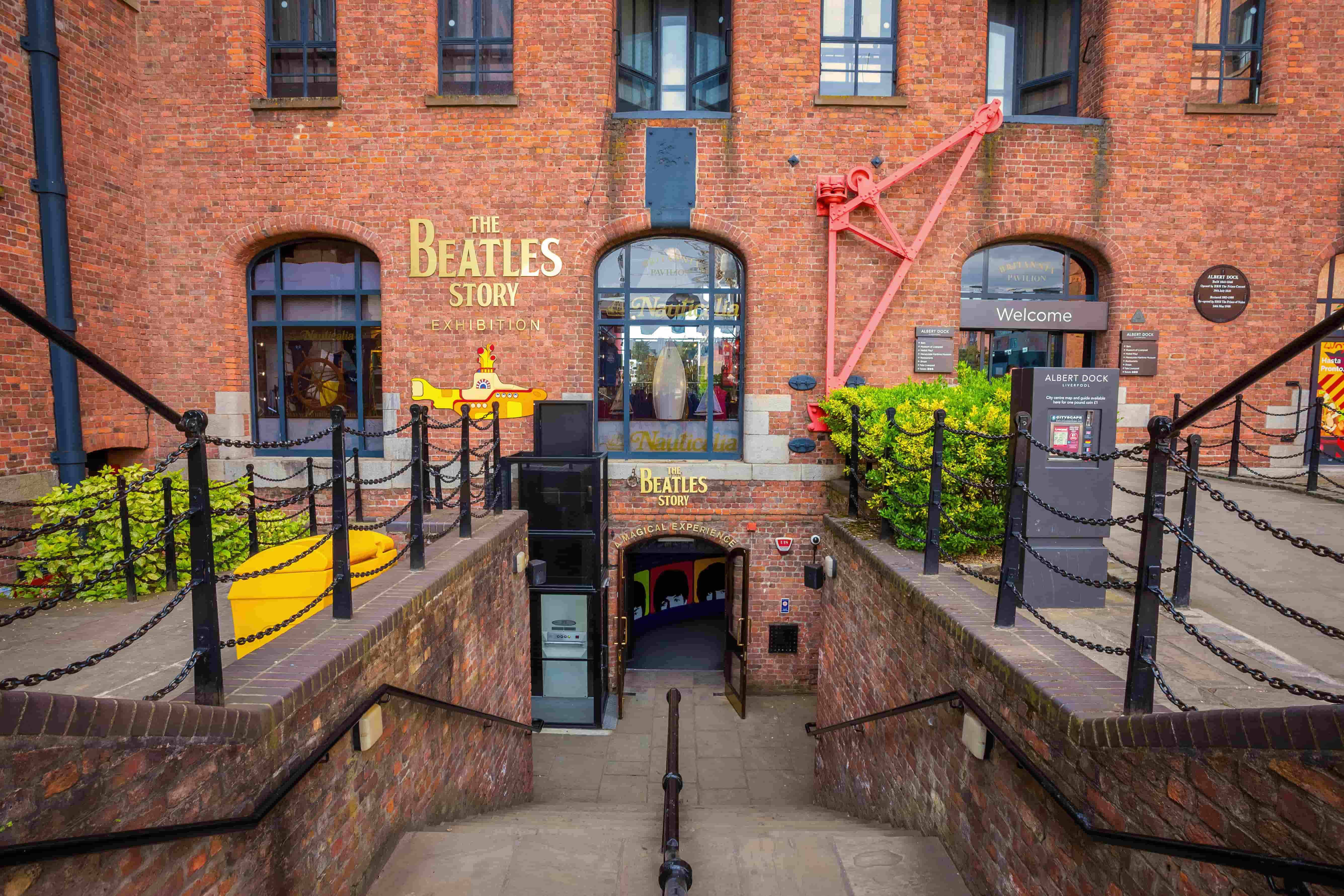 Entrée du musée The Beatles Story à Liverpool.