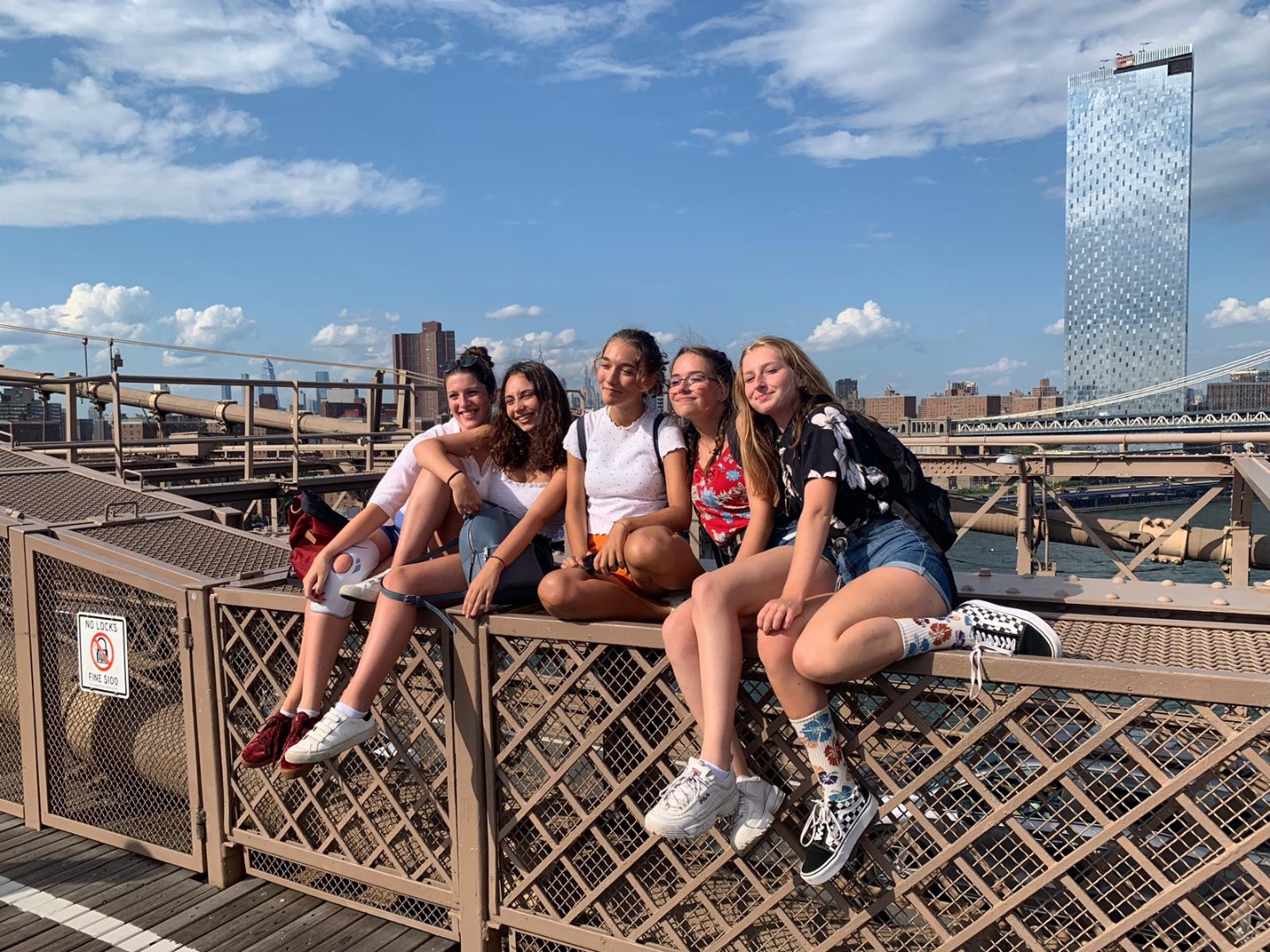 Groupe d’adolescents en séjour linguistique à New York