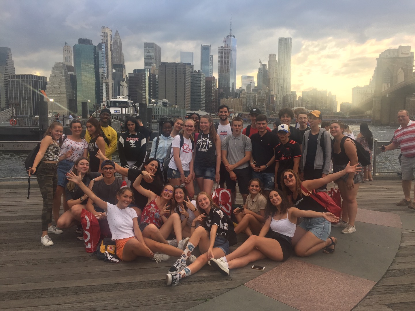 Groupe international en séjour linguistique à New York